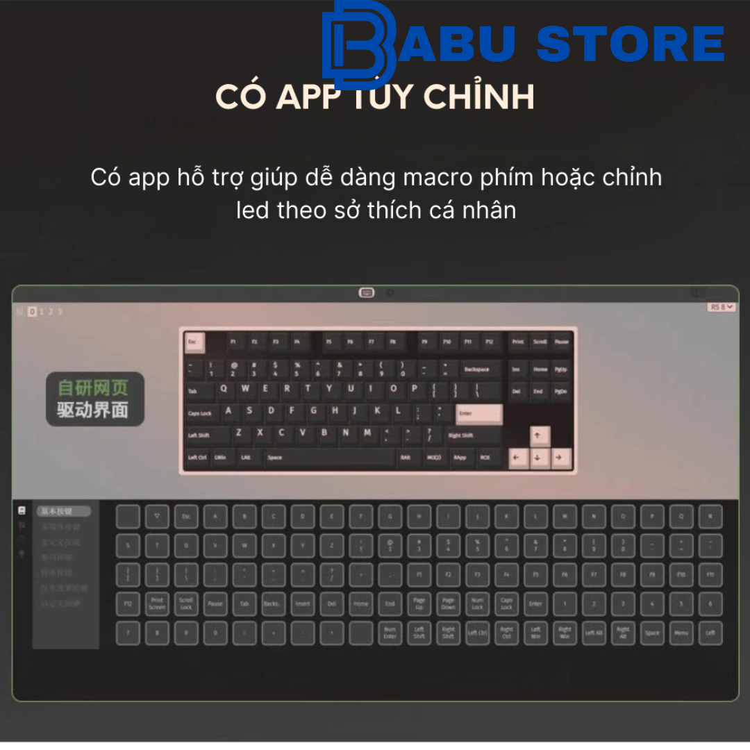 Bàn phím cơ Riccks RS8 V2 - bàn phím cơ không dây