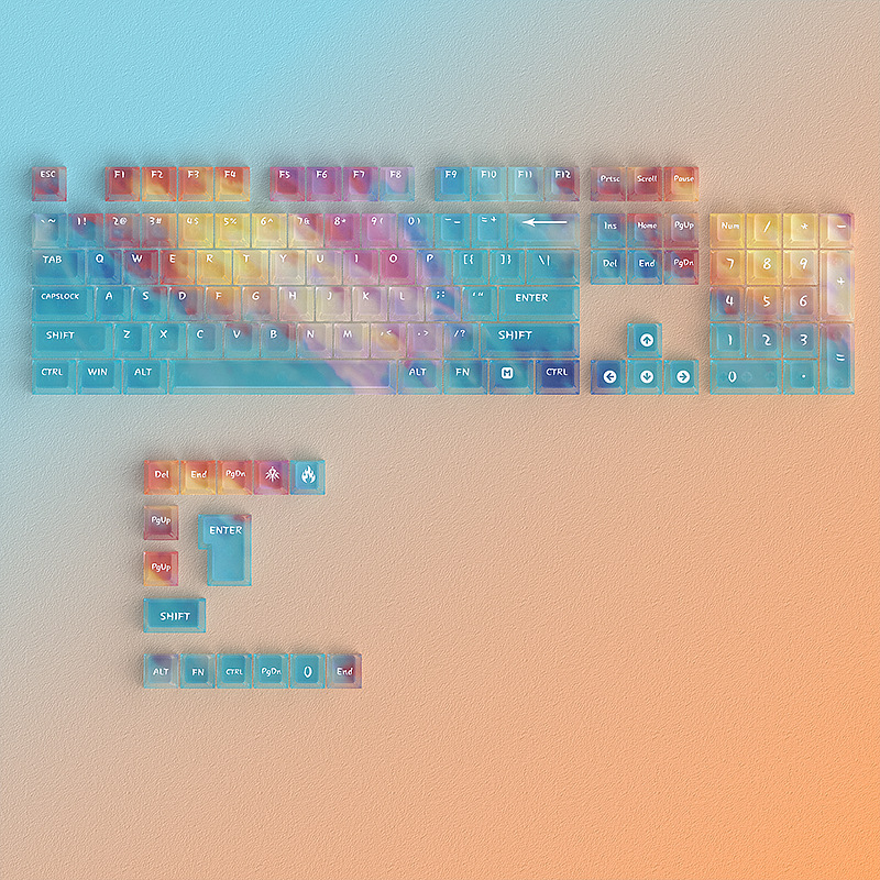 Keycap xuyên led PC profile cherry gradient